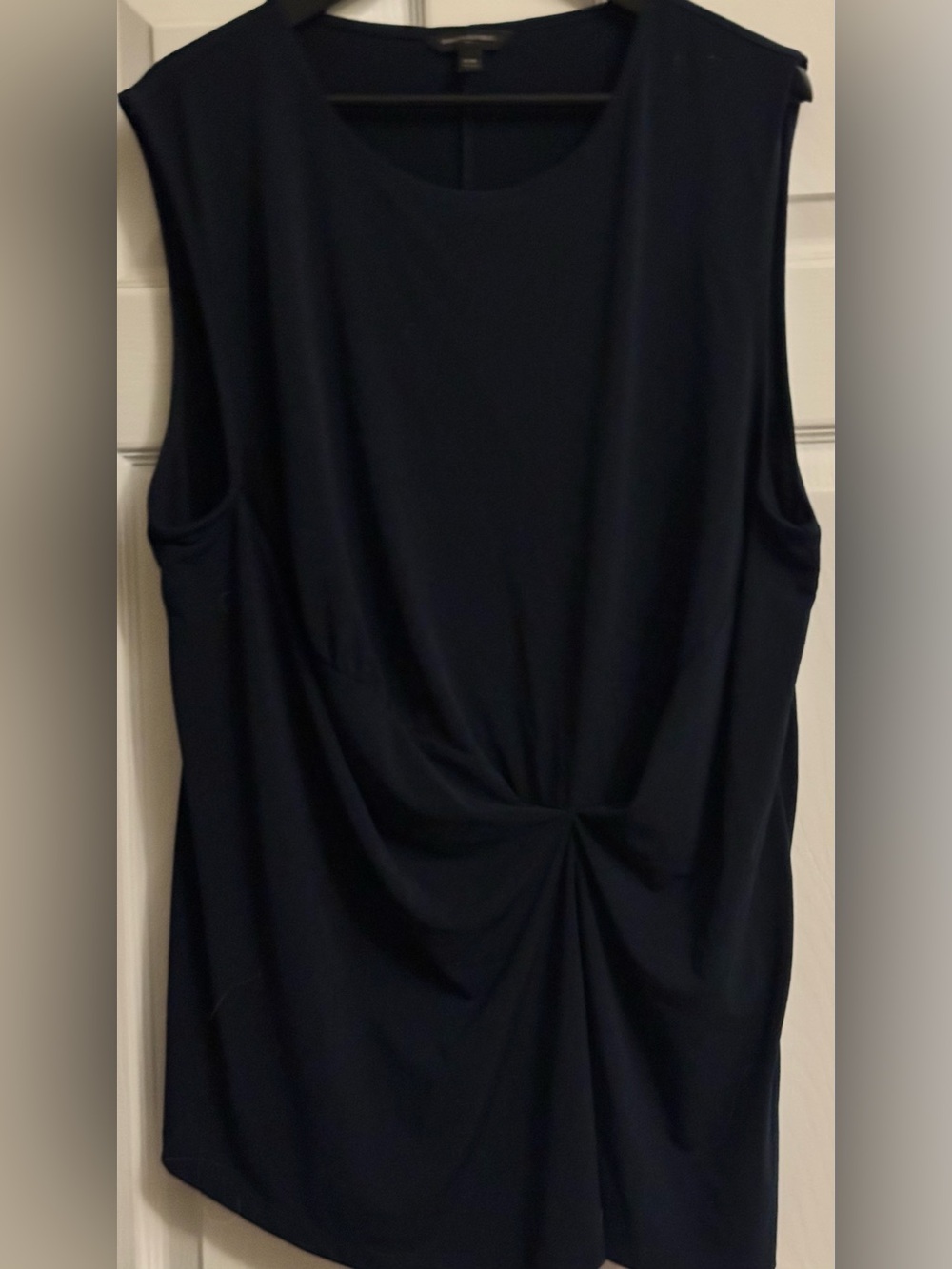 Banana Republic Sleeveless Twist-Front Tank Top - Navy